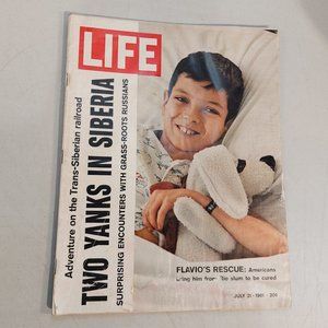 Vtg LIFE Magazine July 21, 1961 Flavio's Rescue: Americans bring him to be cured